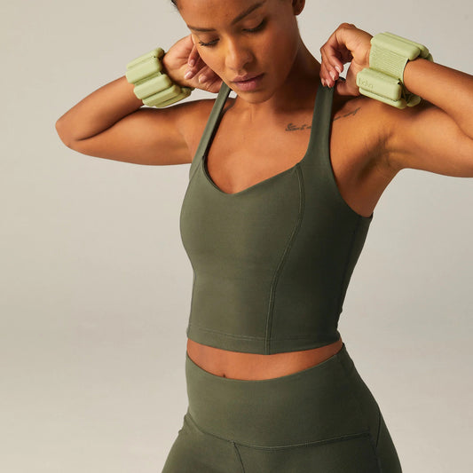 Beyond Yoga Powerbeyond Intensity Racerback Cropped Tank