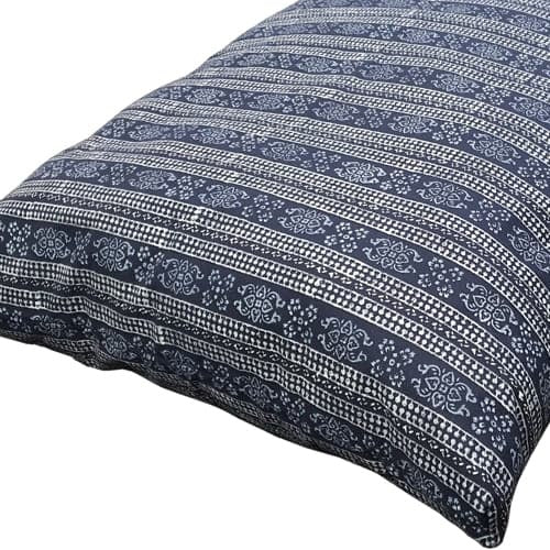 Navy & White Batik Print Zabuton