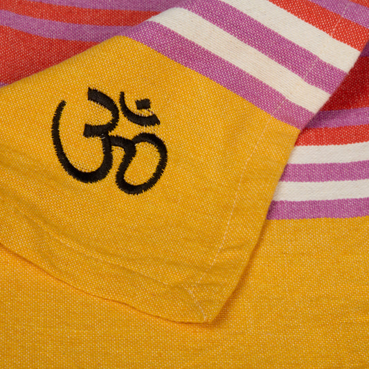 OM Stripe Yoga Blanket