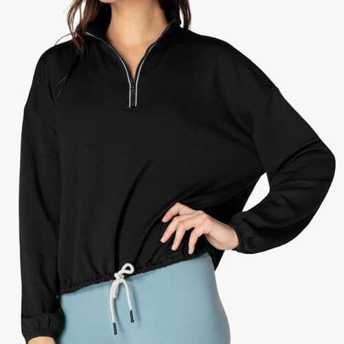 Beyond Yoga By Request Cropped Pullover