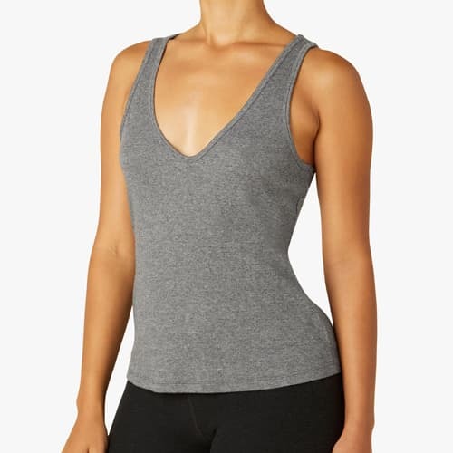 Beyond Yoga Take the Plunge Rib Jersey V-Neck Tank