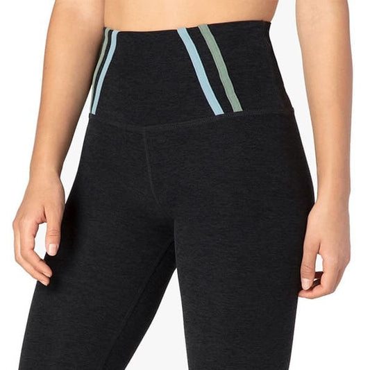 Beyond Yoga High Waisted Stripe Down Midi Legging